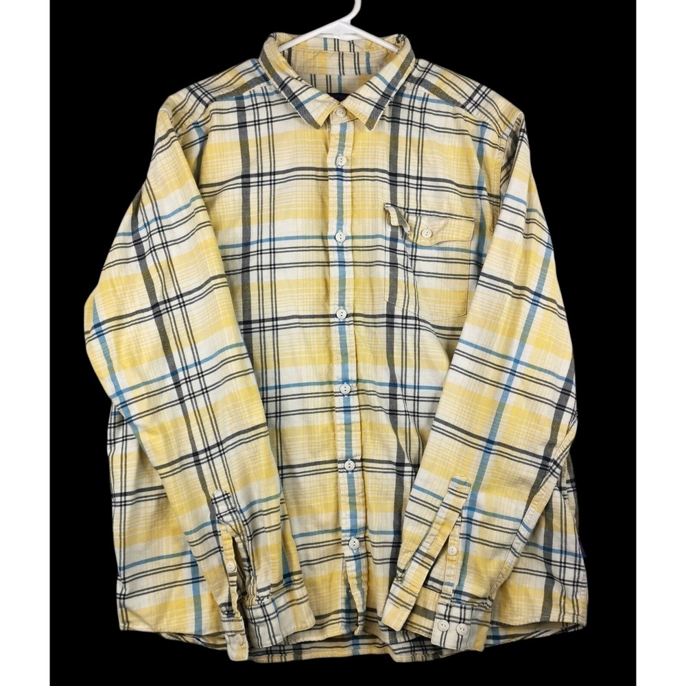 Patagonia Flannel Organic Cotton Shirt Long Sleeve Size XL PIT TO PIT 26 IN